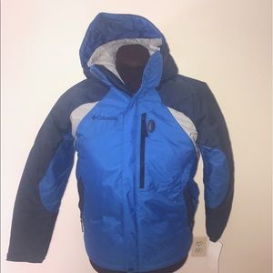 Blue youth Columbia winter jacket